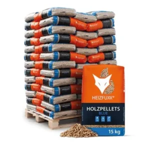Heizfuxx Holzpellets Blue – Palette (15kg x 65) Sack, 975kg