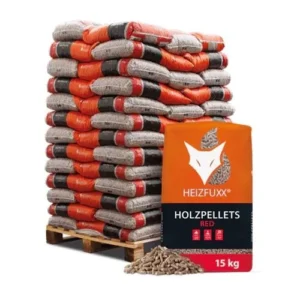 Heizfuxx Holzpellets Red – Palette (15kg x 65) Sack, 975kg